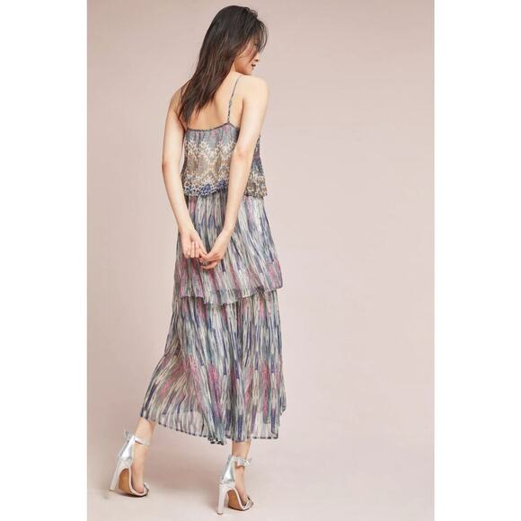 Anthropologie Meadow Rue Josie Tiered Maxi Dress Size 0 - Picture 3 of 8